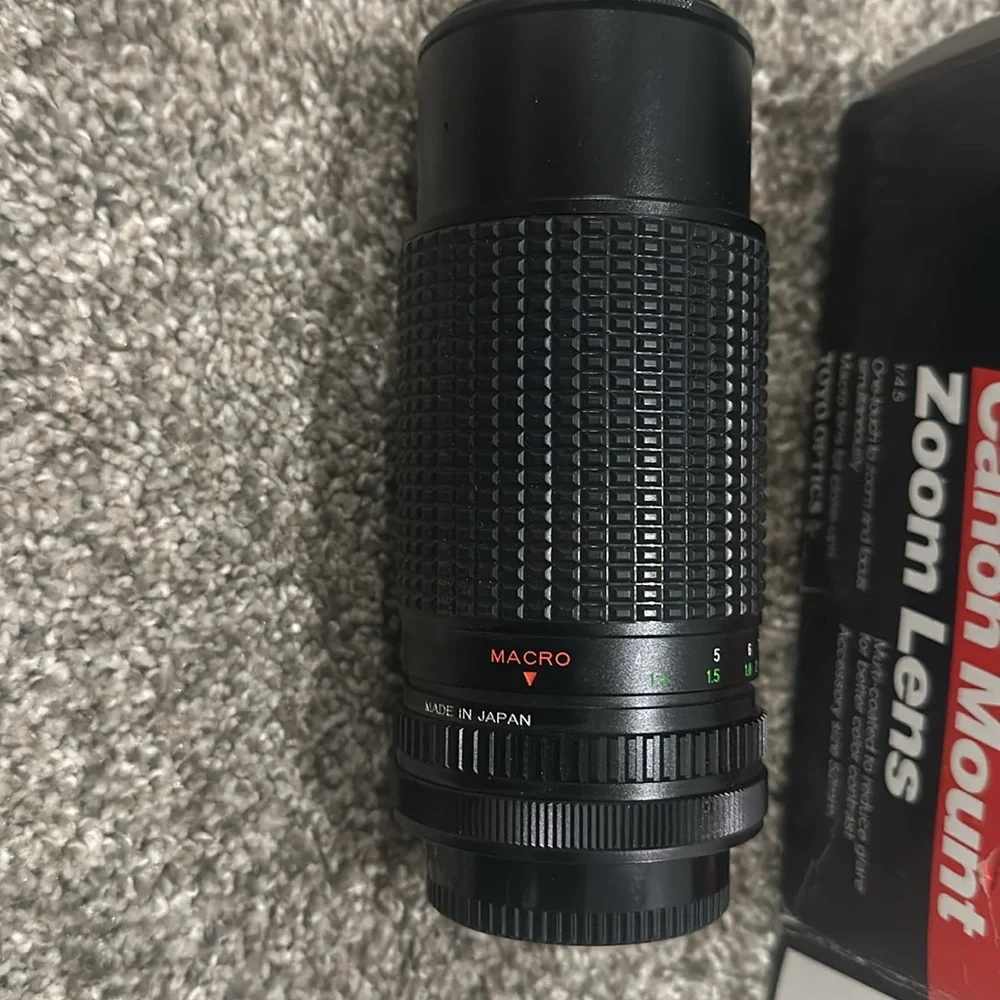 Canon 75-200mm Telephoto Lens - Black and Red